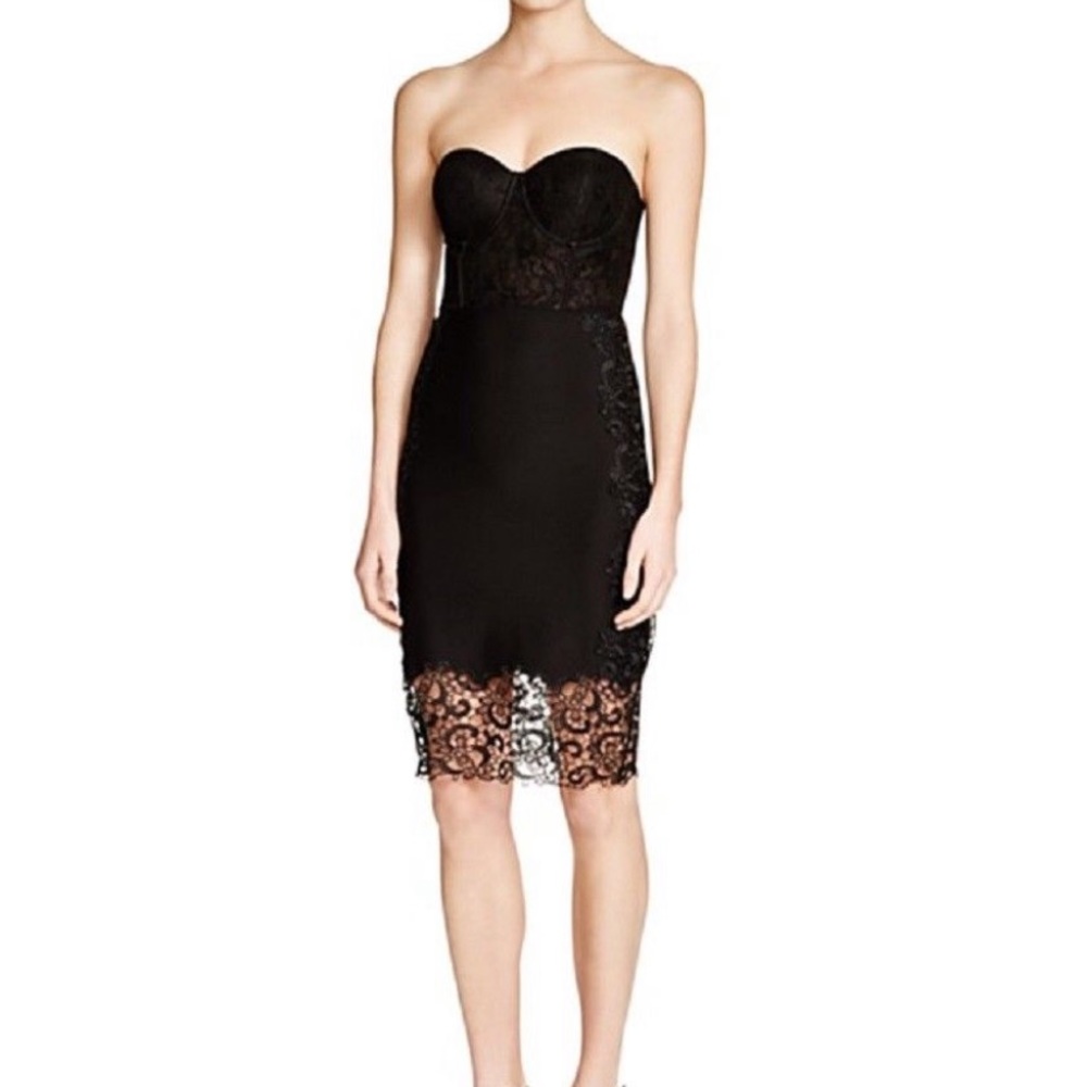 NWT! Black boustier dress with removable straps
